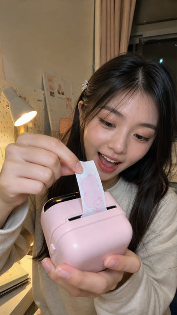 迷你标签打印机真人演示